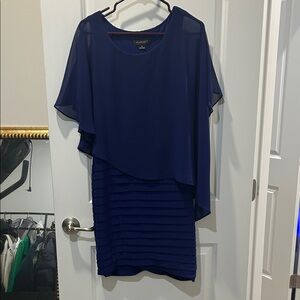 Scarlett Navy Layered Midi Dress